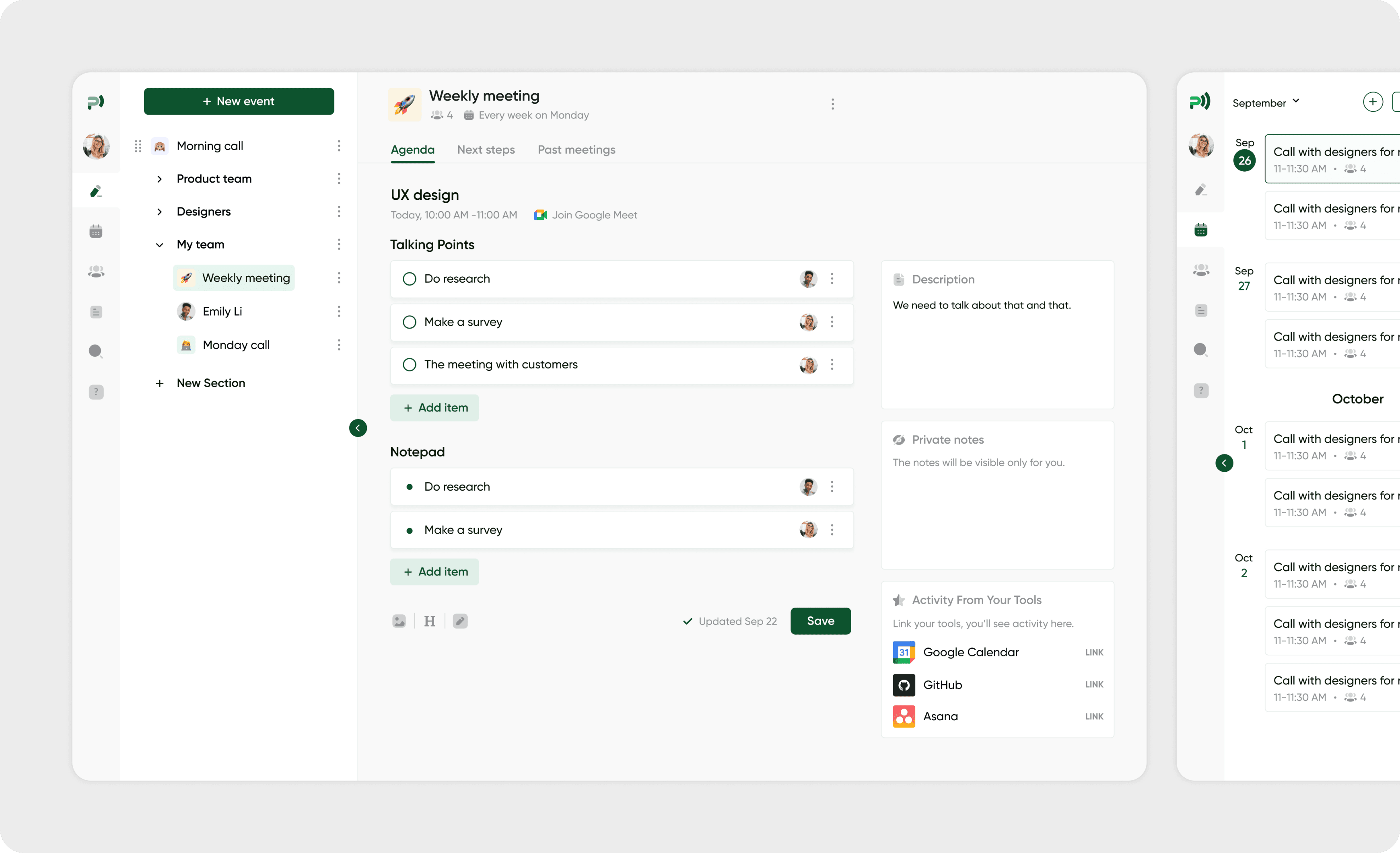 Design Concept for a Remote Work Planner
