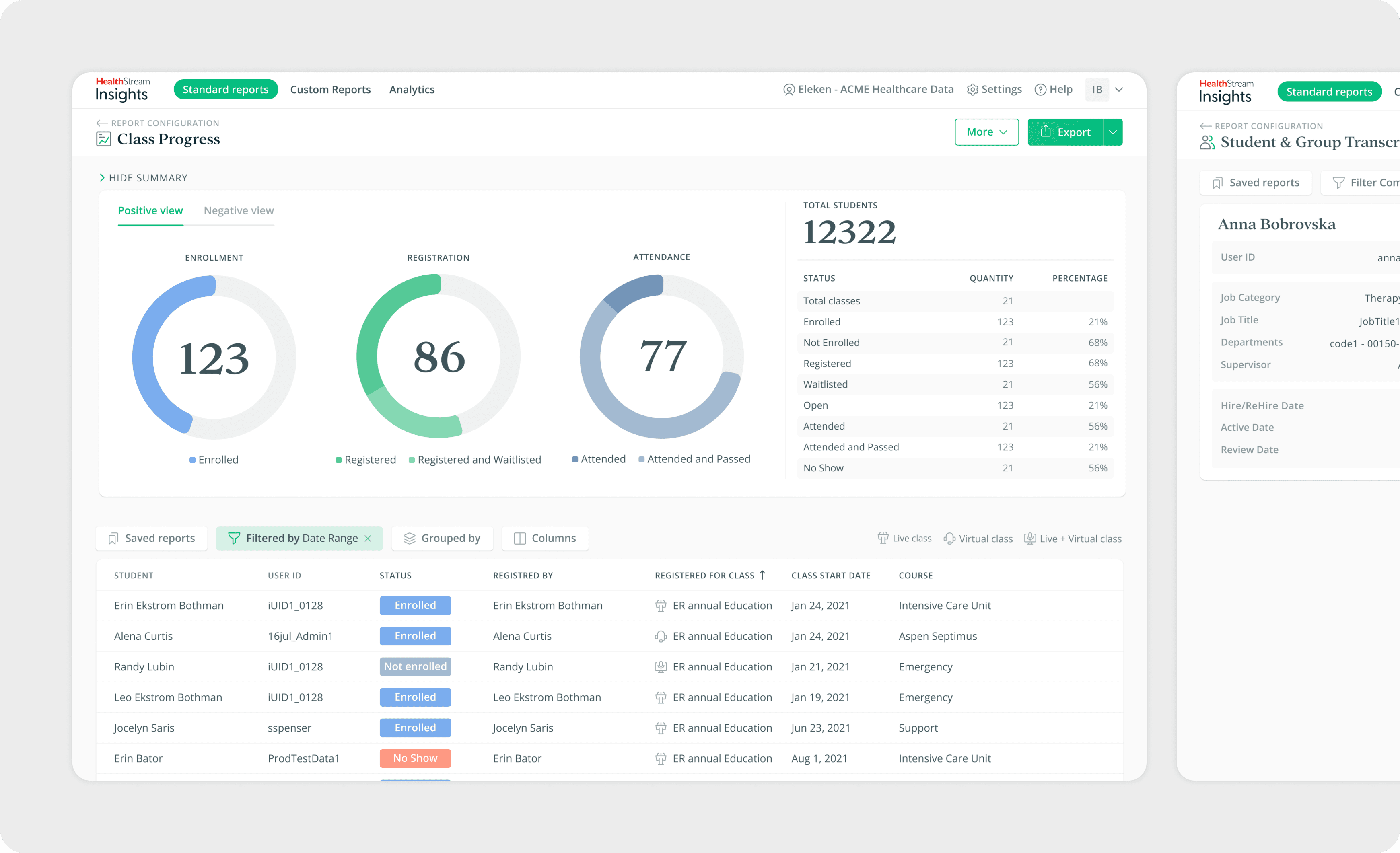 HealthStream Reporting Redesign